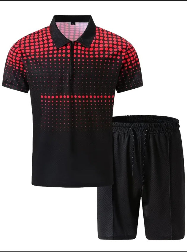 Polo Shirt Sports Short Sleeve Shorts Suit For Men